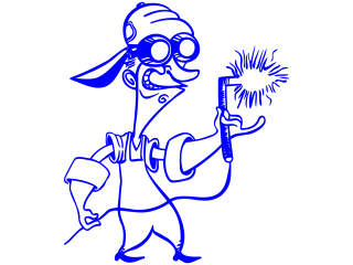  Welder Welding Wacky Decal Proportional
