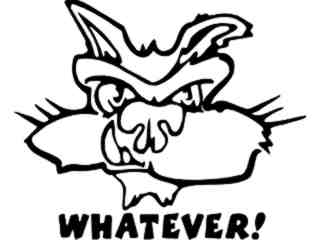  Whatever Cat Decal Proportional