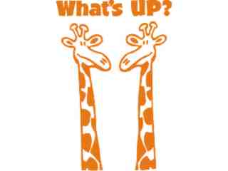  Whats Up Giraffe Decal Proportional