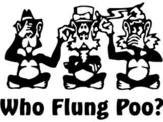  Who Flung Poo Decal Proportional