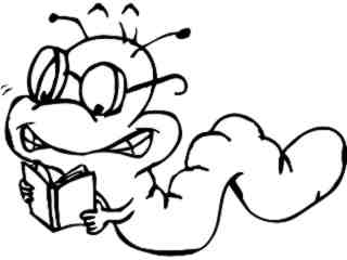  Wild Animals_ Bookworm D H_ P A 1 Decal Proportional