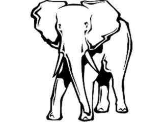  Wild Animals_ Elephant_ P A 1 Decal Proportional