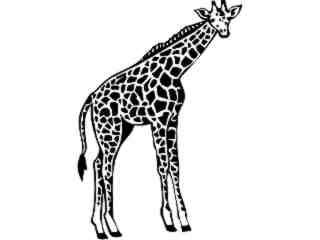  Wild Animals_ Giraffe_ P A 1 Decal Proportional