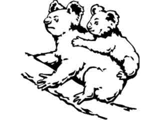  Wild Animals_ Koalas_ P A 1 Decal Proportional