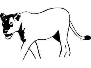  Wild Animals_ Lioness_ P A 1 Decal Proportional
