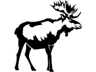  Wild Animals_ Moose_ P A 1 Decal Proportional