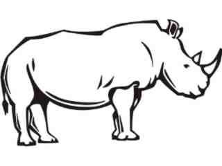  Wild Animals_ Rhino_ P A 1 Decal Proportional