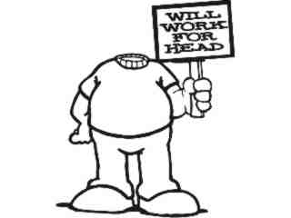  Will Work For Head Decal Proportional