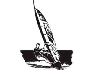  Wind Surfer Decal Proportional
