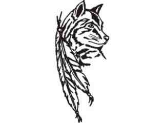  Wolf Dog Feathers_ M M 1 Decal Proportional