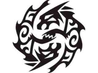  Yin Yang Animal Tribal_ 2 7 6 Decal Proportional