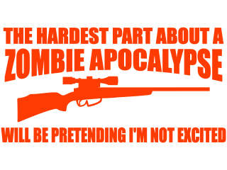  Zombie Apocalypse Excite Decal Proportional