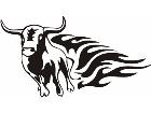  Animal Flames Bull Longhorn 0 5 7b A F 1 Decal