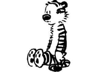  Calvin Hobbes Seated Cute Decal Proportional