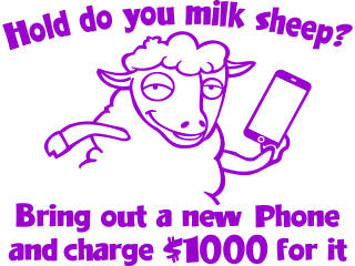  Cell Phone Sheep Decal Proportional
