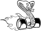  Cobra Hot Rod Drag Race Decal