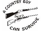  Country Boy Can Survive Cowboy Decal