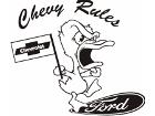  Duck Stomping Chevy Decal