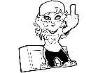  Finger Girl Boombox Decal