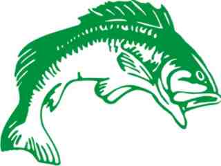  Fish Bass 1 Decal Proportional