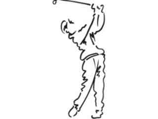  Golf Swing Lines Decal Proportional