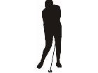  Golfer Silohouette 0 3 Decal