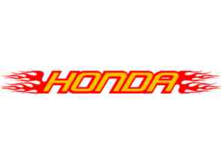  Honda Flame Ends_ C L 1 Decal Proportional