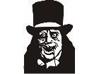  Monster Mad Man Top Hat Decal