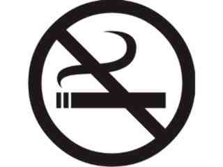  No Smoking 2 Decal Proportional