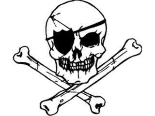  Raiders Skull Eye Patch_ S P T Decal Proportional