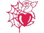  Rose Heart Web Decal