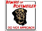  Rottweiler Beware S G 1 Decal