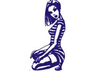  Sexy Young Girl Decal Proportional