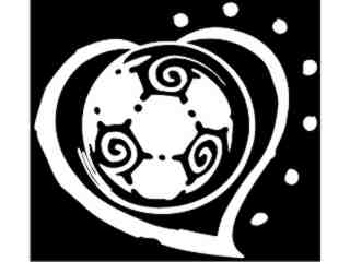  Soccerball Heart_ I N V Decal Proportional