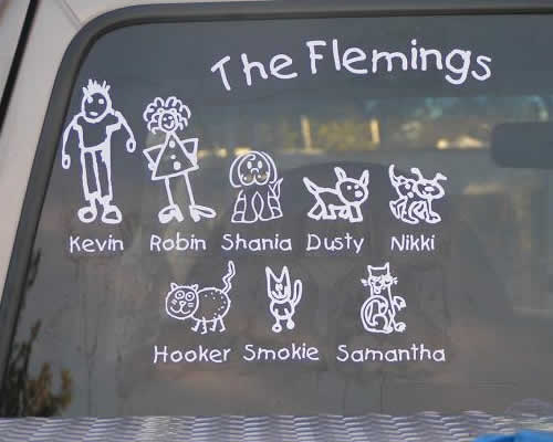 dogs and cats family sticker