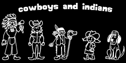 cowboys and indians family decal