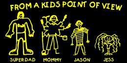 drawn by kids family stickers