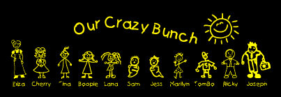 Crazy bunch and Sun family sticker