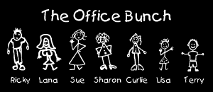 Office bunch workplace family sticker