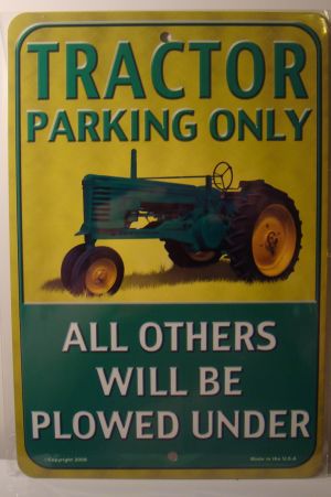 Tractor Parking Only All Others Will Be Plowed Under  license plate