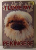  I Love My Pekingese Dog Best Friend Doggy car plate graphic