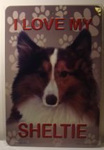 I Love My Sheltie Dog Puppy car plate graphic
