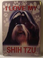I Love My Shih Tzu Dog Puppy car plate graphic