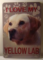 I Love My Yellow Lab Dog Puppy car plate graphic